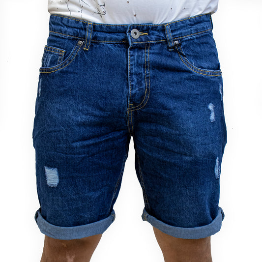 Bermuda Jeans uomo con strappi - [bewearitalia]