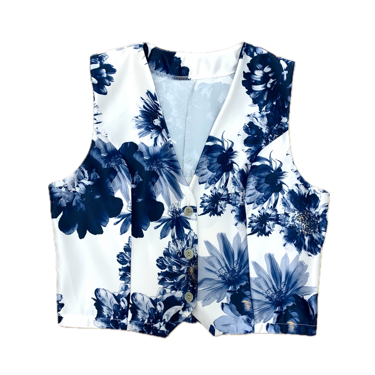 Gilet Donna In Fantasia Floreale - [bewearitalia]