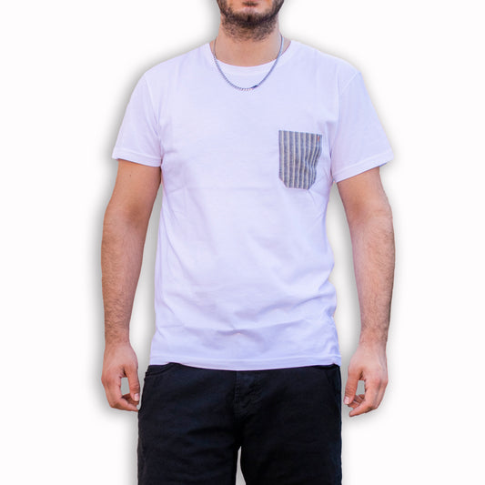 T-Shirt Uomo con taschino beige - [bewearitalia]